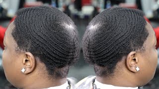 She Paid Me $100 To Fix Her 360 Waves / Female Waver Haircut/ Full Barber Tutorial