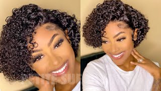The Most Trendy Curly Pixie Cut Lace Wig Ft. Bestlacewigs | Petite-Sue Divinitii