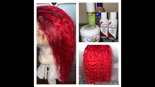 Transforming 613 Blonde Wig Into Crimson Red For Valentines