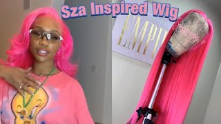 Sza Inspired Pink Wig ( Water Color Method )