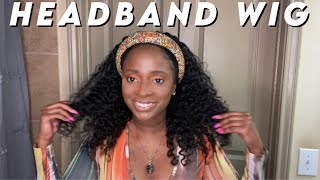 Trying A Headband Wig From Amazon  | It Fit Over My Locs