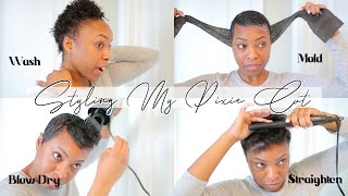 Styling My Pixie Cut From Start To Finish | How To Mold & Style Your Pixie Cut | Short Hair Tutorial