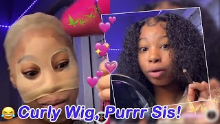 Tiktok Bob Wig Install! Easy Beginner Lace Curly Wig Inspired | Thick Density #Ulahair