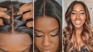 The Best  Fake Scalp Wig Ever! No Wig Cap!! No Got2B Glued Throw On And Go Ft Hairvivi
