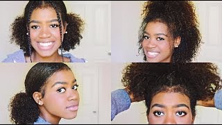 4 Easy And Cute Hairstyles For Medium Length Curly Hair!