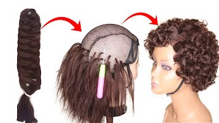 Diy Short Curly Crochet Wig Using Expression Braid Extension - No Closure Wig
