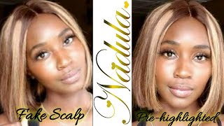 Straight Out The Box: Highlight\Fake Scalp Wig From Amazon|Try On|