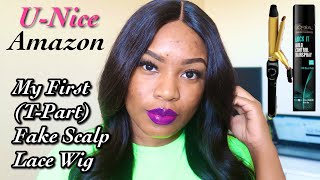 Fake Scalp T-Part Closure Wig Ft Unice Hair | Gluesless Install