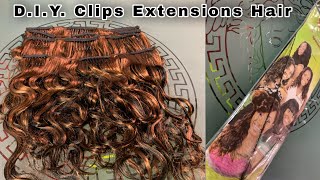 Diy: How To Make Clip In Hair Extensions /  Sew Clip On Hair Extension