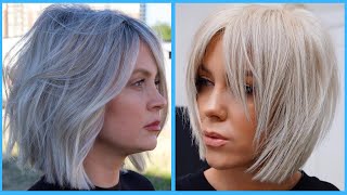 Secrets Of Going Gray | Fancy Short Medium Gray Hairstyle For Women | Haircut Trending 2021