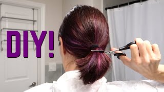 Diy Bob Haircut From Ponytail | Quarantine Haircut For Beginners (Try At Your Own Risk )