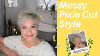 Messy Pixie Cut Style!