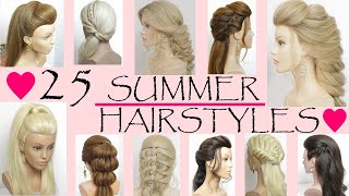25 Summer Hairstyles For Long Hair  | Simple & Easy Braided Hairstyles | Hair Style Girl .