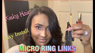 Micro Ring Link Extension Install On Short Hair