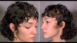 Curly Mullet Haircut For Women 2020 - Easy Haircut Tutorial Scissors - Curly Layered Haircut