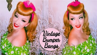 Vintage Pinup Bumper Bangs Hair Tutorial