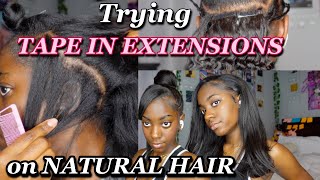 Diy Tape-In Extensions On Natural Hair *At Home* | Keratin Strip Extensions