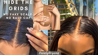 Hide The Grids On Lacefront:  No Fake Scalp No Bald Cap | Wowafrican X Lovelybryana