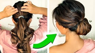 ★ 3 ❌ 2-Minute Holiday Updo Hairstyles 2017 ❌ With Puff!  Easy Everyday Buns For Long Medium Hair