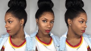 How I Put My 130% Density Full Lace Wig Kinky Straight Human Hair From Sowigs In A Bun