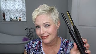 I Curled My Pixie Cut With A Pencil Flat Iron!
