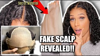 2020 How To Sew Fake Scalp Method! | Fake Scalp Material | Curly Bob Lace Wig  - Prettyluxhair