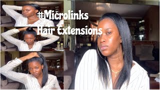 Microlinks Extensions | Short Relaxed  Hair
