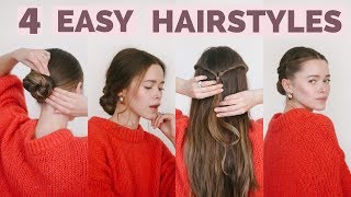 4 Quick & Easy Heatless Hairstyles | How To | Model Hacks