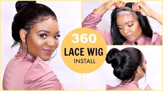 How To Lay A 360 Lace Frontal Wig : Glueless Lace Wig Install Using Got2Be Ultra Glued | Omabelletv
