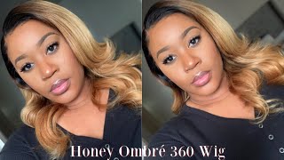 Perfect Honey Blonde Ombré    | Ready To Wear 360 Lace Frontal Wig I Hayqueencrowns