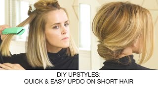 How To Create A Quick & Easy Updo On Short Hair | Diy Upstyles | Kenra Professional