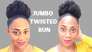 Viral On Tiktok! Massive Jumbo Twisted Natural Hair Updo Hack| No Weave, No Extensions