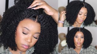 Best Natural Coily Lace Wig ???| No Glue Needed ‍♀️| Wash & Go | Hergivenhair