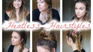 Easy Heatless Hairstyles For A Week Without Washing Hair!