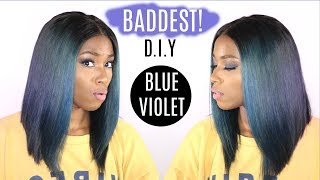 How To Color Your Hair Blue - Violet | Bob Lace Wig From Omgherhair.Com