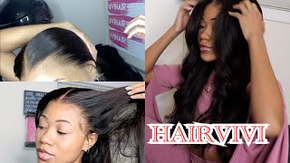 Hairvivi Frontal Fake Scalp // Clean Bleached Hairline Wig Install