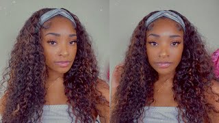 How To Apply A Curly Headband Wig | Donmily Hair