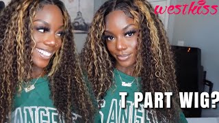 T Part Wig? Watch Me Install  Pre Colored Highlight Wig Ft. Westkiss Hair + Kiss All Mighty Bond
