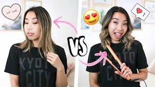 How To Curl Hair With A Flat Iron | Short To Medium Hair
