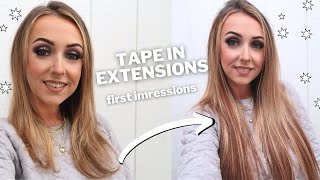 First Time Trying Tape In Hair Extensions | Amazing Beauty Hair