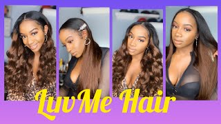 Give The Lace A Break ! Luvme Hair: Chestnut Brown Upart Wig