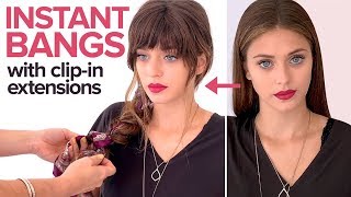 How To Style Clip-In Bangs Using The Bangover From Hotheads Hair Extensions