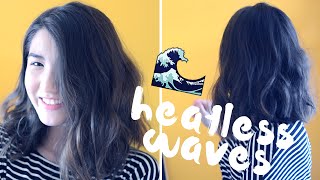 How To Style A Lob With No Heat | Heatless Waves For Short Hair