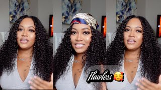 No Leave Out? No Lace! Curly V Part Wig | Unice Hair