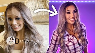 Gorgeous Grayish Ash Blonde Wig Review - Bless Beauty Love