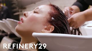 I Dyed My Hair Burgundy Red & Got Bangs | Hair Me Out | Refinery29