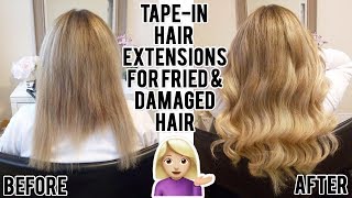 I Got Tape In Extensions! Hair Extensions For Damaged, Broken Hair!