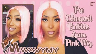 Bubble Gum Pink Bob Wig | Ft. Wavymy Hair