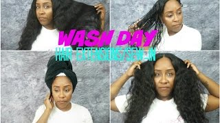How To Wash Your Hair Extensions & Sew-In Easily | Sugar Hair