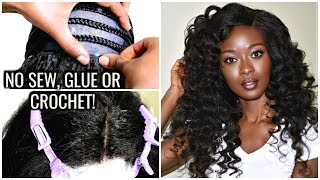 Must See | Clip In Lace Closure Wig | No Sewing, Glue, Or Crochet Braids | Queen Weave Beauty Hair